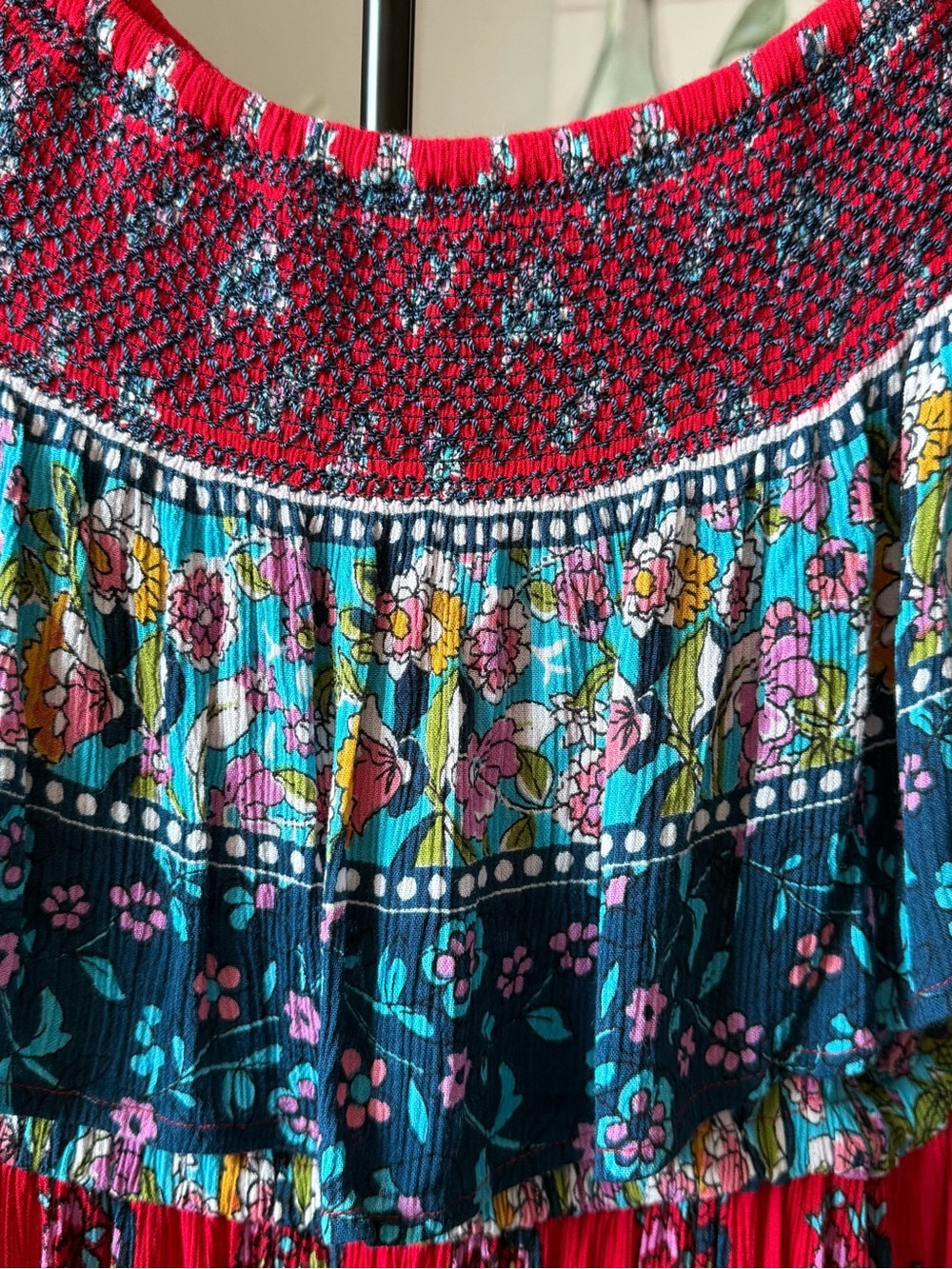 Patrons of Peace Floral Off-Shoulder Maxi Dress M - Picture 8 of 14